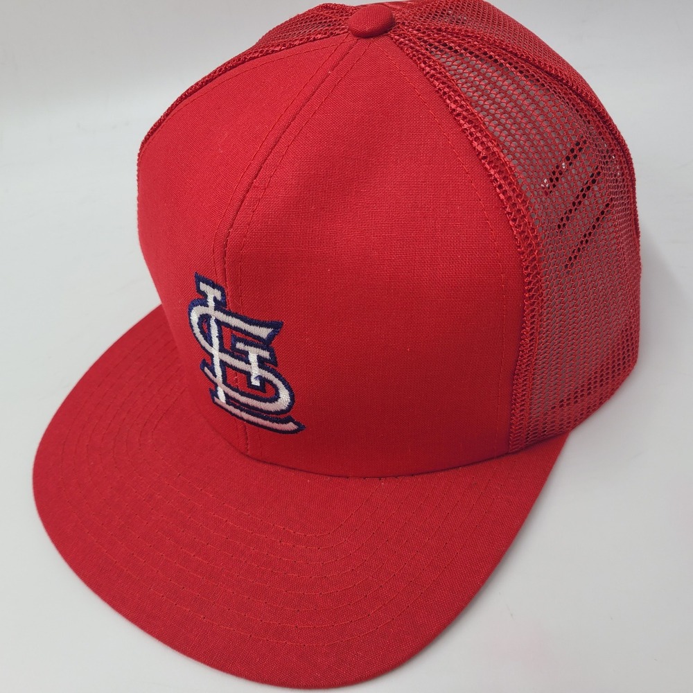 Vintage St Louis Cardinals Hat Snapback Trucker Mesh Twins Enterprise Red MLB